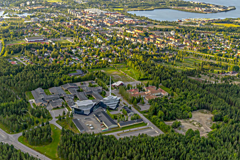 Acusticum, aerial photo, aerial photo, aerial photos, aerial photos, Djupviken, drone aerial, drnarfoto, fretagsby, konserthus, landscapes, musikhgskola, North Bothnia, Pitea, samhllen, Science Park, summer, torn