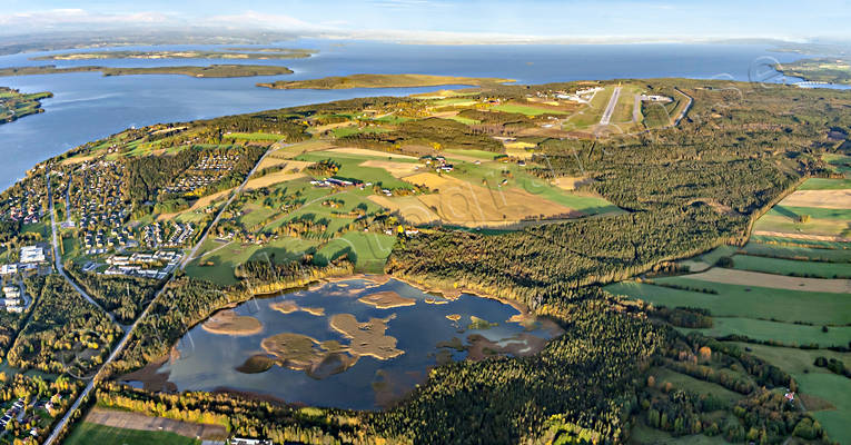 aerial photo, aerial photo, aerial photos, aerial photos, And lake, autumn, drone aerial, drönarfoto, Froson, Jamtland, Ostersund, runway, städer, Åre-Östersund