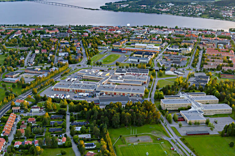 aerial photo, aerial photo, aerial photos, aerial photos, blljus, drone aerial, drnarbild, drnarfoto, Fyrvalla, Jamtland, Ostersund, school, stder, summer