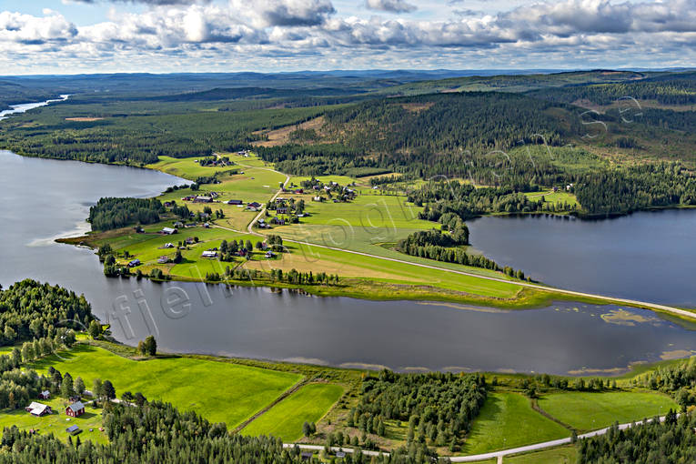 aerial photo, aerial photo, aerial photos, aerial photos, drone aerial, drönarbild, drönarfoto, farms, Jamtland, landscapes, Silsjönäs, slope, summer, villages