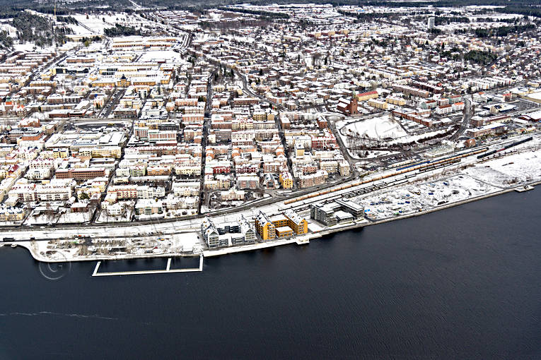 aerial photo, aerial photo, aerial photos, aerial photos, drone aerial, drönarbild, drönarfoto, installations, Jamtland, Ostersund, port, Storsjö Strand, städer