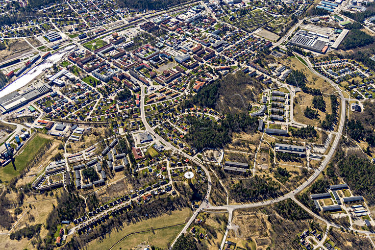 aerial photo, aerial photo, aerial photos, aerial photos, drone aerial, drönarfoto, Halsingland, Norrberget, Norrmyran, samhällen, spring, städer, Söderhamn