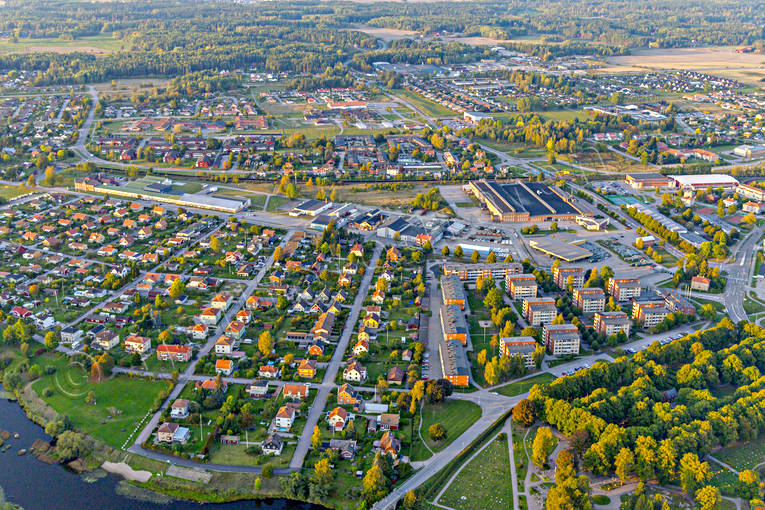 aerial photo, aerial photo, aerial photos, aerial photos, Arboga, drone aerial, drönarfoto, evening light, städer, Västmanland