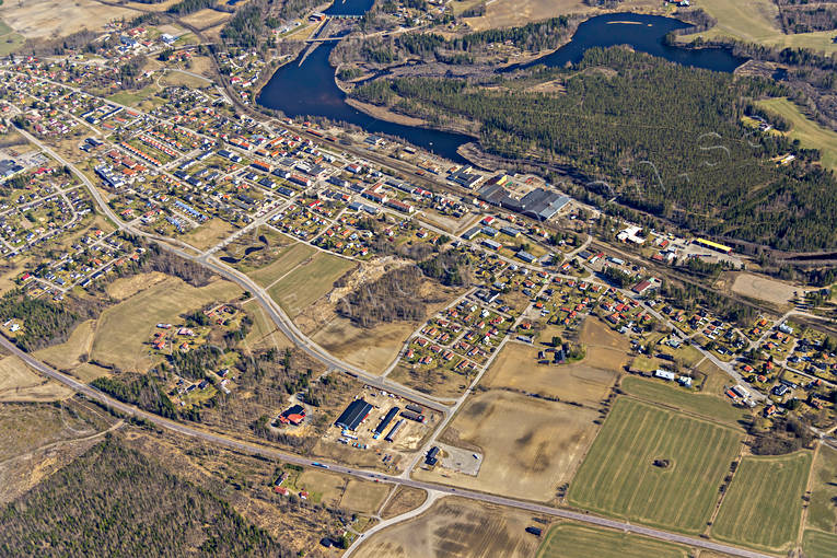 aerial photo, aerial photo, aerial photos, aerial photos, Arbrå, drone aerial, drönarfoto, Forsön, Halsingland, samhällen, spring