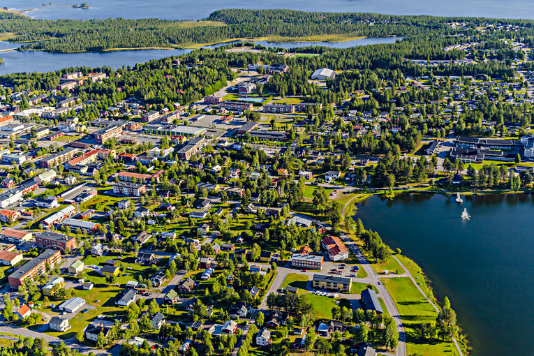 aerial photo, aerial photo, aerial photos, aerial photos, Arvidsjaur, drone aerial, drnarfoto, Lapland, Nyborgstjrn, samhllen, summer