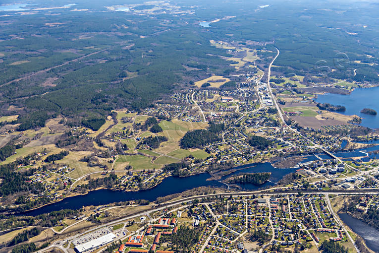 aerial photo, aerial photo, aerial photos, aerial photos, Bollns, drone aerial, drnarfoto, Halsingland, Ljusnan, samhllen, spring