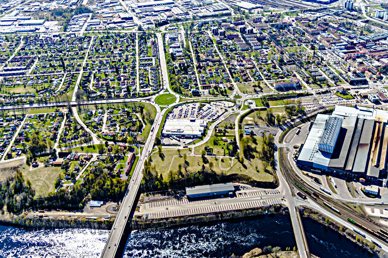 aerial photo, aerial photo, aerial photos, aerial photos, Borlänge, Dalarna, Domnarvet, Domnarvets, drone aerial, drönarfoto, Jernverk, järnverk, spring, städer