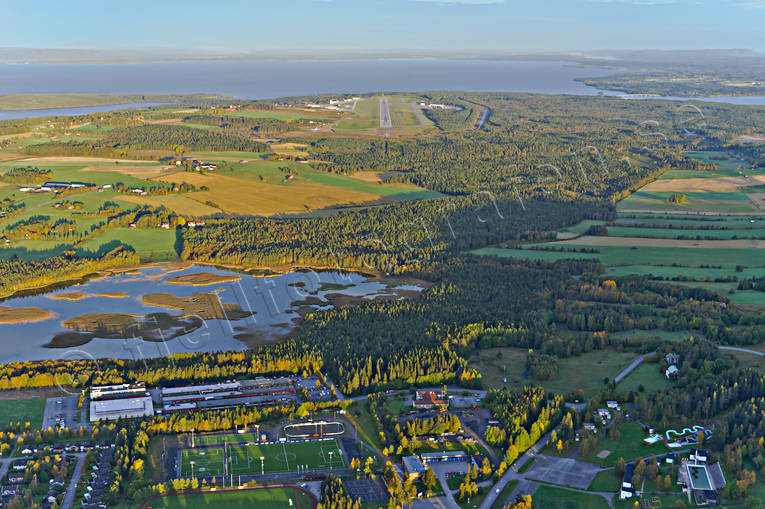 aerial photo, aerial photo, aerial photos, aerial photos, And lake, autumn, drone aerial, drnarfoto, Froson, Jamtland, Lvsta, Ostersund, sports field, stder