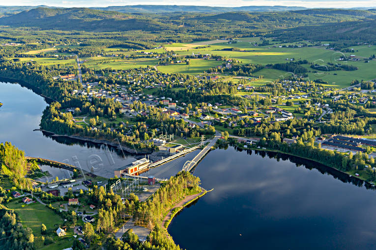 aerial photo, aerial photo, aerial photos, aerial photos, drone aerial, drönarbild, drönarfoto, fishing spots, Hammarstrand, Indal river, Jamtland, samhällen