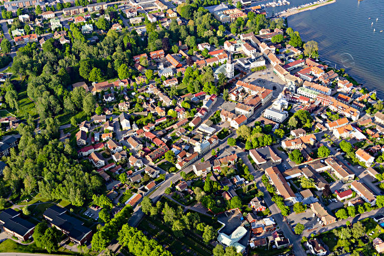 aerial photo, aerial photo, aerial photos, aerial photos, drone aerial, drnarbild, drnarfoto, Hjo, samhllen, summer, Vstergtland