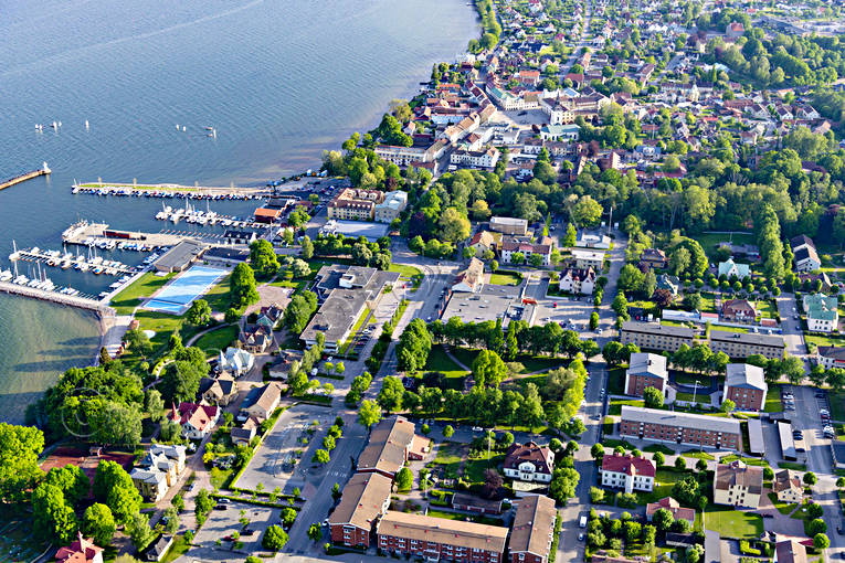 aerial photo, aerial photo, aerial photos, aerial photos, drone aerial, drnarbild, drnarfoto, Hjo, samhllen, summer, Vstergtland