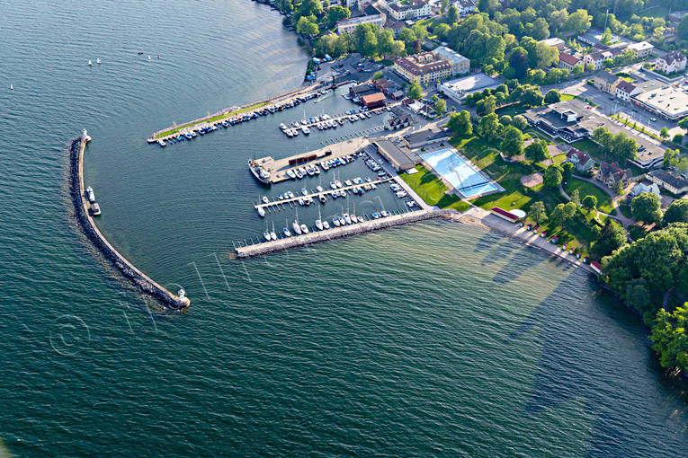 aerial photo, aerial photo, aerial photos, aerial photos, drone aerial, drnarbild, drnarfoto, harbour, Hjo, samhllen, small-boat harbour, summer, Vstergtland