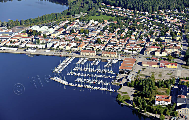 aerial photo, aerial photo, aerial photos, aerial photos, boat harbour, drone aerial, drönarfoto, Halsingland, Hudiksvall, landscapes, port, small-boat harbour, städer, summer