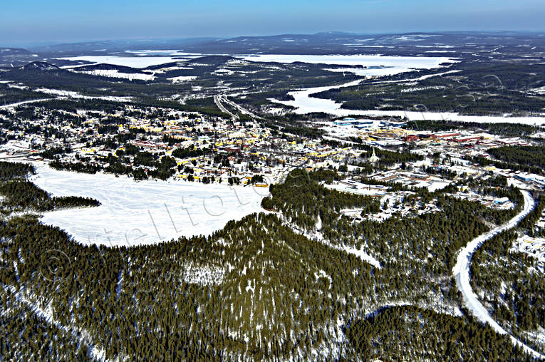 aerial photo, aerial photo, aerial photos, aerial photos, drone aerial, drnarfoto, Jokkmokk, Lapland, samhllen, winter