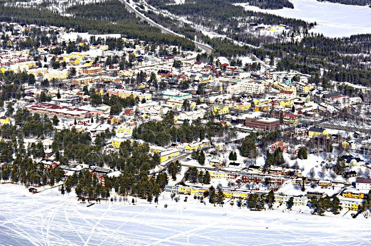 aerial photo, aerial photo, aerial photos, aerial photos, drone aerial, drnarfoto, Jokkmokk, Lapland, samhllen, winter