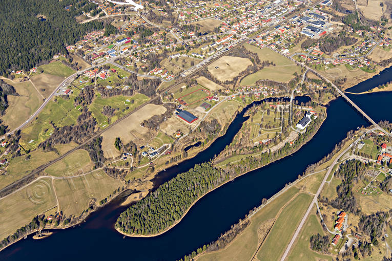 aerial photo, aerial photo, aerial photos, aerial photos, drone aerial, drönarfoto, Halsingland, journeys down, Järvsö, Järvsöbacken, Kyrkön, samhällen, ski slopes, spring, Öje, Öjeberget