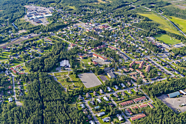 aerial photo, aerial photo, aerial photos, aerial photos, Björkhammar, drone aerial, drönarfoto, Jörn, samhällen, summer, West Bothnia