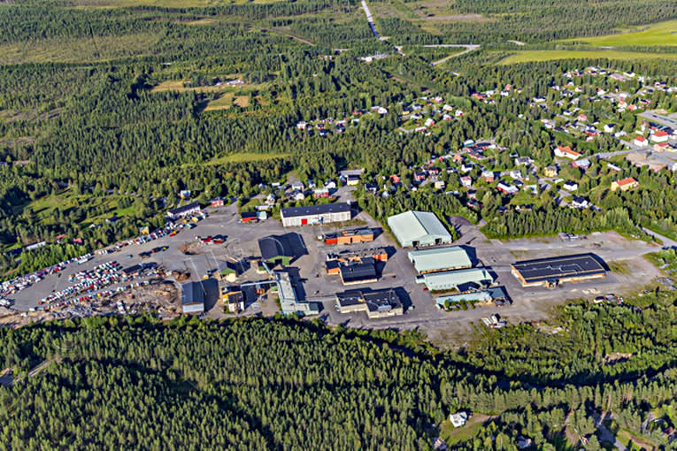 aerial photo, aerial photo, aerial photos, aerial photos, drone aerial, drönarfoto, Jörn, samhällen, sawmill, sow, summer, Träindustri, West Bothnia
