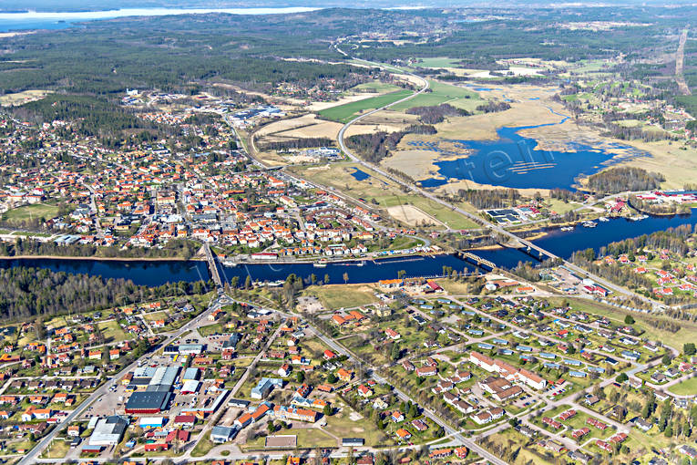 aerial photo, aerial photo, aerial photos, aerial photos, community, Dalarna, drone aerial, drönarfoto, Leksand, samhällen, spring, Österdalälven