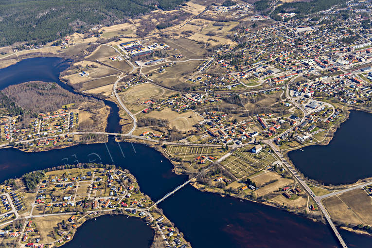 aerial photo, aerial photo, aerial photos, aerial photos, drone aerial, drönarfoto, Halsingland, Ljusdal, samhällen, spring