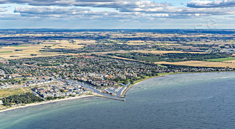 aerial photo, aerial photo, aerial photos, aerial photos, drone aerial, drnarfoto, Hje, Lomma, Lommabukten, Malm, port, Skne, small-boat harbour, Strandhusen, stder, summer