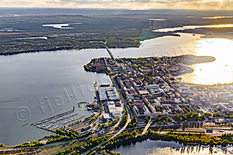 aerial photo, aerial photo, aerial photos, aerial photos, drone aerial, drönarfoto, evening, Lulea, North Bothnia, städer, summer, sunset