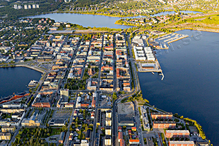 aerial photo, aerial photo, aerial photos, aerial photos, Domkyrkan, drone aerial, drnarfoto, Lulea, North Bothnia, stder, summer