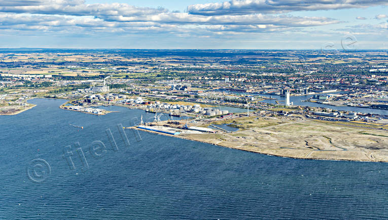 aerial photo, aerial photo, aerial photos, aerial photos, drone aerial, drnarfoto, Industrihamnen, Malm, port, Skne, stder, summer