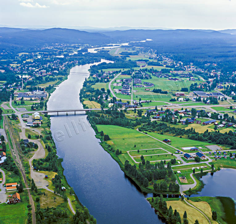aerial photo, aerial photo, aerial photos, aerial photos, Dalarna, drone aerial, drönarfoto, habitation, landscapes, Malung, samhällen, summer, Västerdalälven