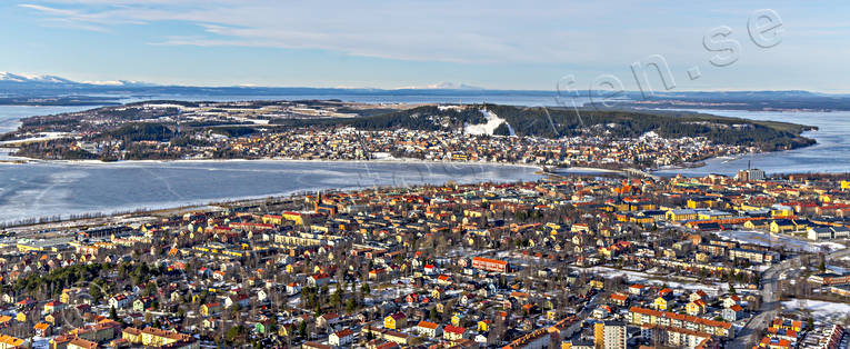 aerial photo, aerial photo, aerial photos, aerial photos, drone aerial, drönarfoto, Froson, Jamtland, Ostersund, städer, winter