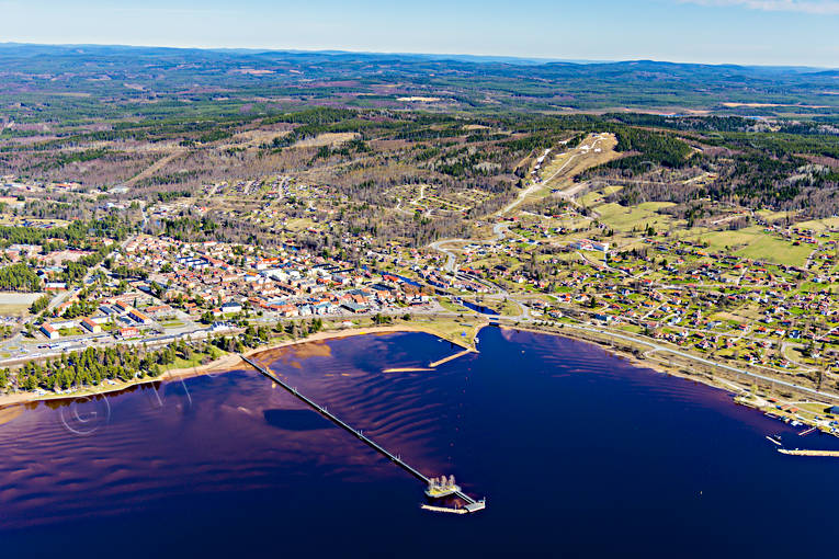 aerial photo, aerial photo, aerial photos, aerial photos, bath, beach, Dalarna, drone aerial, drönarbild, drönarfoto, Långbryggan, Rättvik, samhällen, sandy, Siljan, spring