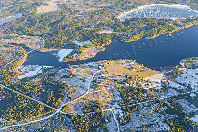 aerial photo, aerial photo, aerial photos, aerial photos, autumn, Baksjön, drone aerial, drönarfoto, Jamtland, landscapes, Lillströmmen, Sall lake, Sallsjo, villages