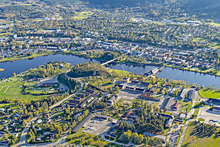aerial photo, aerial photo, aerial photos, aerial photos, Angerman river, Angermanland, autumn, drone aerial, drönarfoto, garnisonsstad, Risön, samhällen, Solatunum, Sollefteå