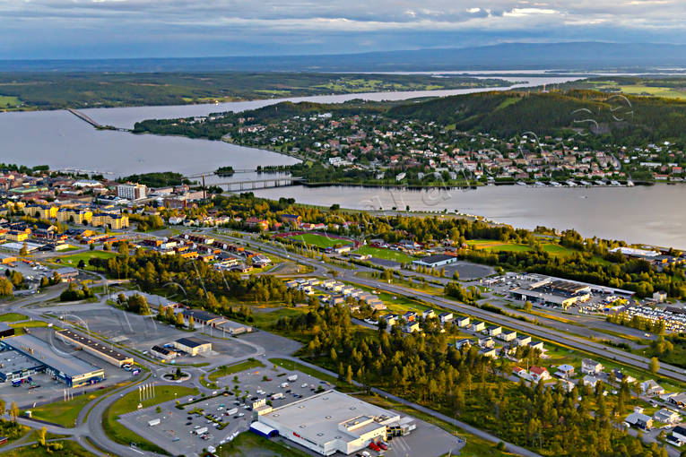 aerial photo, aerial photo, aerial photos, aerial photos, drone aerial, drnarbild, drnarfoto, evening, Froson, ICA Maxi, Jamtland, Ostersund, Stadsdel Norr, stder, summer