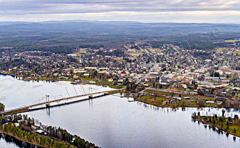 aerial photo, aerial photo, aerial photos, aerial photos, autumn, bridge, drone aerial, drönarfoto, Jamtland, samhällen, Stroms Vattudal, Stromsund bridge, Strömsund, Vattudalen