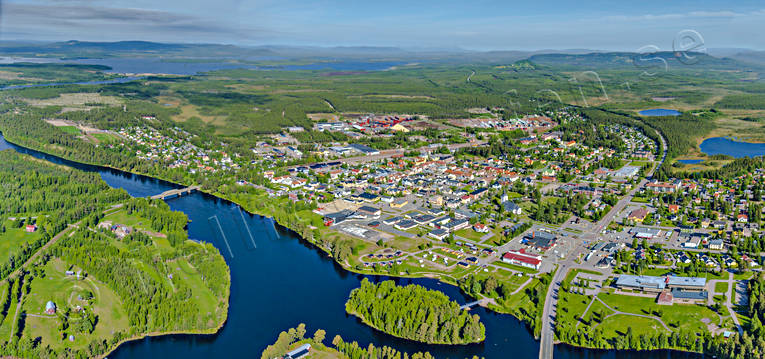 aerial photo, aerial photo, aerial photos, aerial photos, drone aerial, drnarfoto, Herjedalen, Ljusnan, Mankell Bridge, railway bridge, samhllen, summer, Sveg