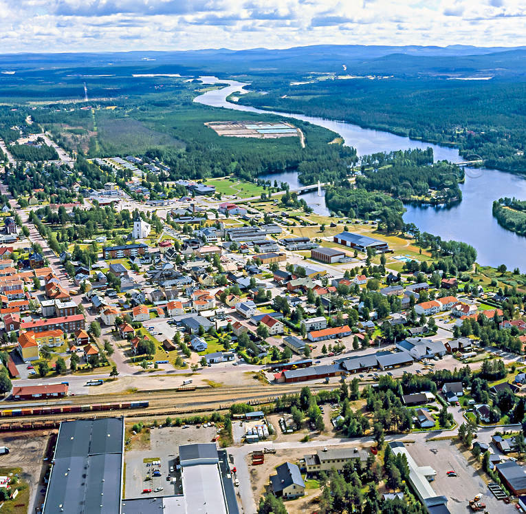 aerial photo, aerial photo, aerial photos, aerial photos, drone aerial, drnarfoto, Herjedalen, Ljusnan, samhllen, summer, Sveg
