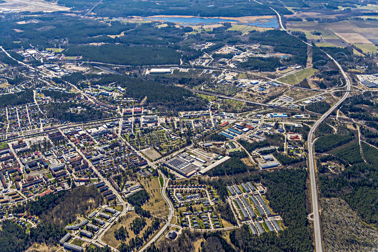 aerial photo, aerial photo, aerial photos, aerial photos, drone aerial, drönarfoto, Halsingland, Långtå, Norrmyran, samhällen, spring, städer, Söderhamn, Västra Berget