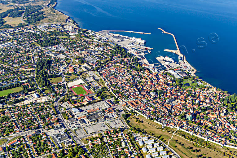 aerial photo, aerial photo, aerial photos, aerial photos, Almedalen, city, drone aerial, drnarfoto, Gotland, port, ringmuren, stder, summer, Visby