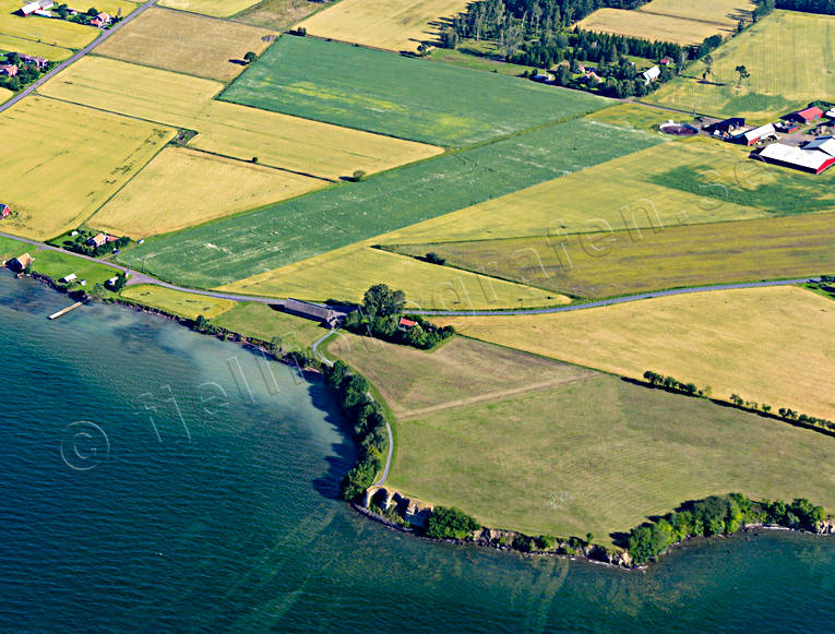 aerial photo, aerial photo, aerial photos, aerial photos, drone aerial, drönarfoto, landscapes, Nas, Näs slottsruin, Småland, summer, Visingsö