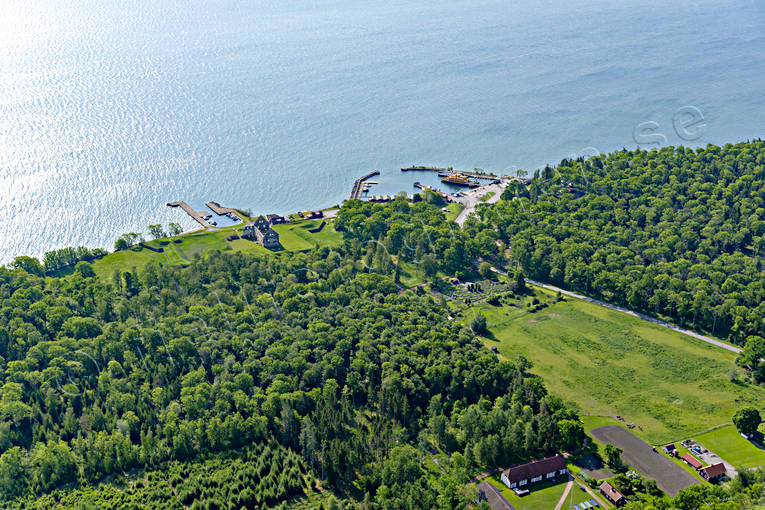 aerial photo, aerial photo, aerial photos, aerial photos, castle ruin, drone aerial, drönarfoto, landscapes, Småland, summer, Visingsborg, Visingsö