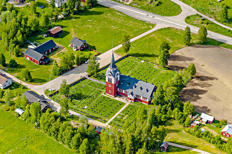aerial photo, aerial photo, aerial photos, aerial photos, Älvros, church, churches, drone aerial, drnarfoto, Herjedalen, summer, villages