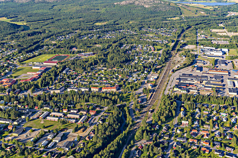 aerial photo, aerial photo, aerial photos, aerial photos, drone aerial, drönarfoto, North Bothnia, samhällen, summer, Älvsbyn