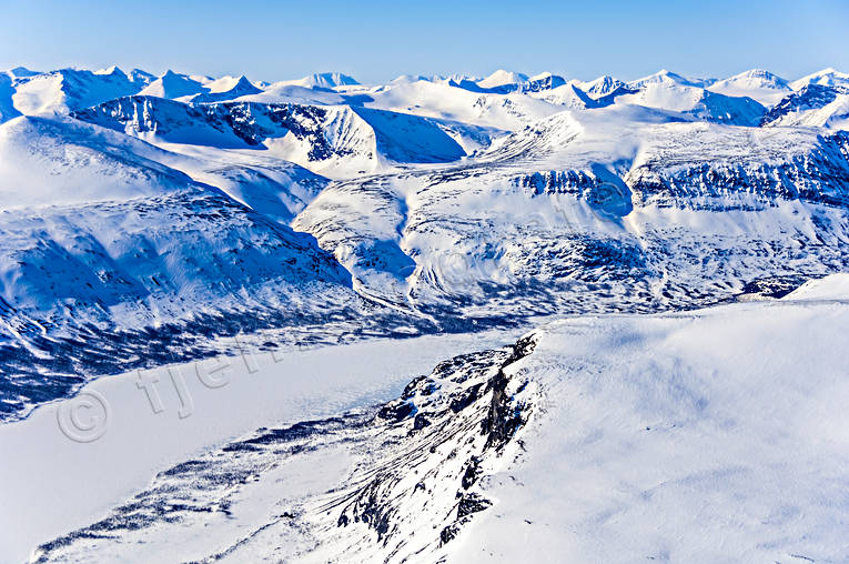 aerial photo, aerial photo, aerial photos, aerial photos, alpine, drone aerial, drönarfoto, landscapes, Lapland, Sarek, Vassjabakte, winter
