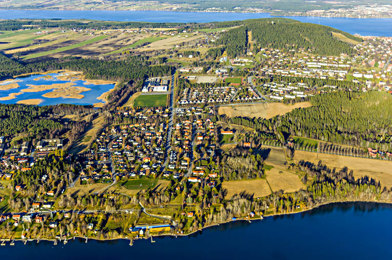aerial photo, aerial photo, aerial photos, aerial photos, And lake, ange, autumn, drone aerial, drönarfoto, Froson, Jamtland, Lövsta, Ostersund, städer, Östberget
