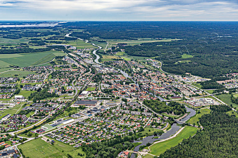 aerial photo, aerial photo, aerial photos, aerial photos, Arboga, Arbogaån, drone aerial, drönarbild, drönarfoto, städer, summer, Västmanland