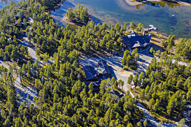 aerial photo, aerial photo, aerial photos, aerial photos, Arrenjarka, autumn, cottage village, chalet complex, drone aerial, drnarfoto, installations, landscapes, Lapland, mountain village, Saggat