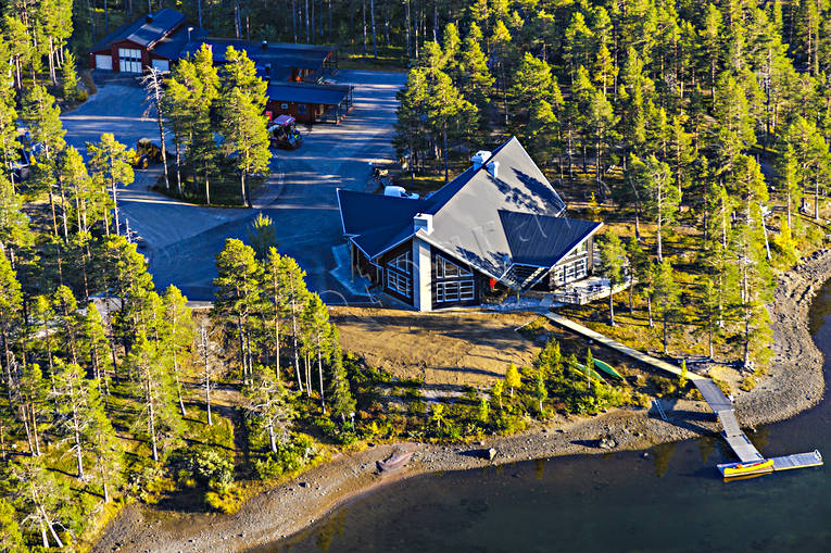 aerial photo, aerial photo, aerial photos, aerial photos, Arrenjarka, autumn, cottage village, chalet complex, drone aerial, drnarfoto, huvudbyggnad, installations, landscapes, Lapland, mountain village