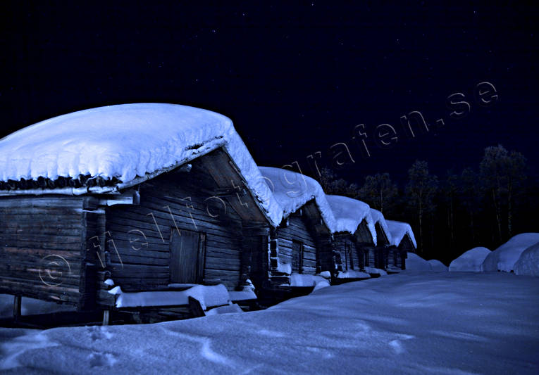 ambience, ambience pictures, Arvidsjaur, atmosphere, blue, buildings, christmas ambience, evening, house, Lapland, lapp town, night, saami person, sami cots, lapp cots, sami culture, snow, teepee, timbered, timbered, winter