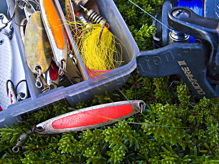 angling, bait box, baits, fishing, fishing lures, lead, reel fishing, spinnare